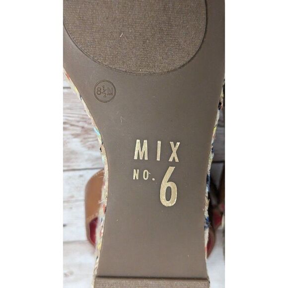 Mix No.6 Cammie Womens Size 8.5M Multicolor Chevron Wedge Heel Espadrille Sandal - Picture 11 of 11